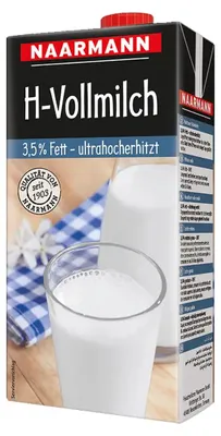Zdjęcie produktu dla Naarmann H Mleko 3,5 zawartości tłuszczu mleko pełne ultra podgrzane 1000ml