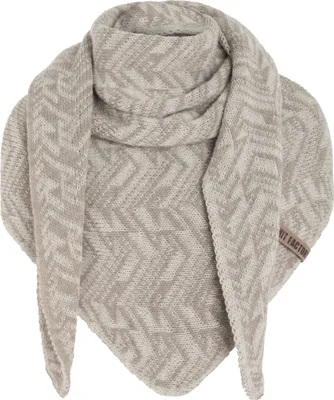 Produktbild von Knit Factory Josh Dreiecksschal - Beige/Iced Clay - 200x70 cm