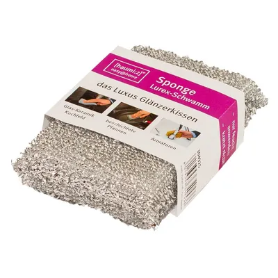 Produktbild von homiez 304925 Luxus Glänzerkissen, Lurex-Schwamm Luxus für Ceranfeld (Farbe zufällig, 1 Stück)