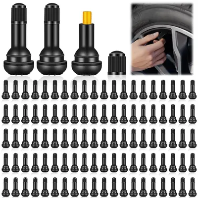 Image de Lot de 100 valves en caoutchouc pour automobiles et motos
