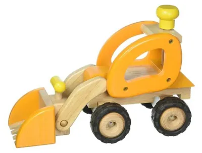 Image de Goki Bulldozeravec jaune pneus caoutchouc