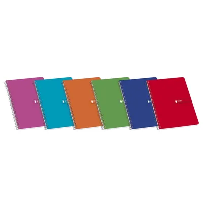 Image de Cahier Spiral A5 Enri Lot 10 Grille Couleurs Assorties - Enri
