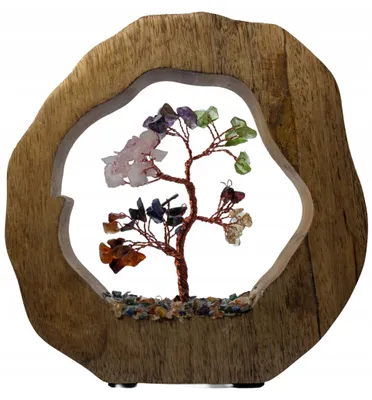 Immagine prodotto di Jardín di Pietre Preziose - Anello in Legno - Sette Chakra - 60 Pietre