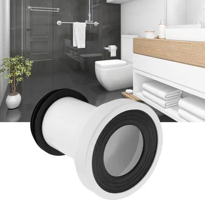 Image de Adaptateur de raccordement de toilettes pour tuyau d'évacuation Accessoires de toilettes pour tuyau d'évacuation