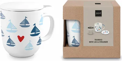 Obrázek produktu pro PPD Seaside Sailing T-Mug, 3-dílný, se sítkem a víčkem, šálek, šálek na čaj, 350 ml, 160402664