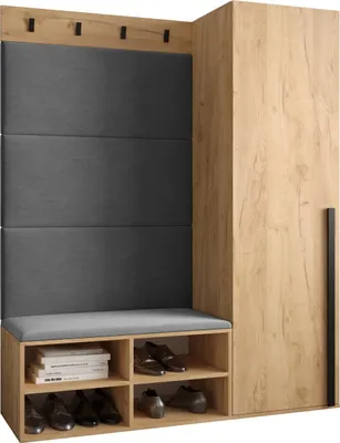 Produktbild von Garderobe MIRO Set 6 mit gepolsterten Paneelen Industrial Design