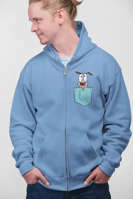 Produktbild von D&B Uni Hoodie ZIPPO00008 Courage Dog Hellblau-Größe M