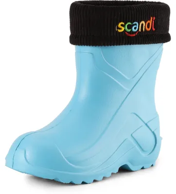 Produktbild von Ladeheid Kinder Mädchen Jungen federleichte Eva Thermo Gummistiefel gefüttert LA-763 (Türkis306c/Schwarz, 33 EU)
