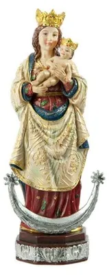 Muttergottes von Almudena, handbemaltes Harz, 15 cm