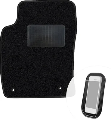 Produktbild von moto-MOLTICO Fahrer Fußmatte Auto Velours Fahrerseite Autoteppiche Schwarz Fahrermatte 1-teilig passend für Citroen Xsara Picasso 2000-2012