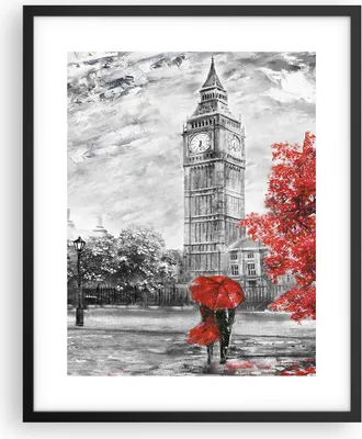 Produktbild von Gerahmtes Poster - Schwarzer Rahmen - London Bus - 40x50 cm - Wand Bild - Wanddeko - Wandbilder - Kunstposter - Wandposter - Bilderrahmen - Bilder - Kunstdruck - Wandbild - P2BPA40x50-3866