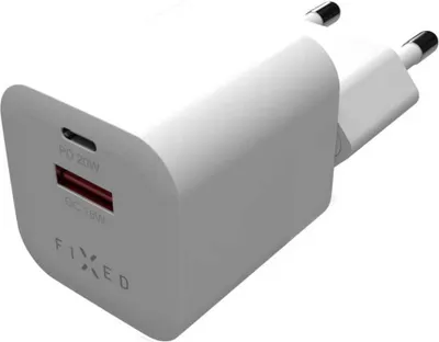 Produktbild von FIXED Fixed Mini USB-C/USB Travel Charger 20W | FIXC20M-CU-WH