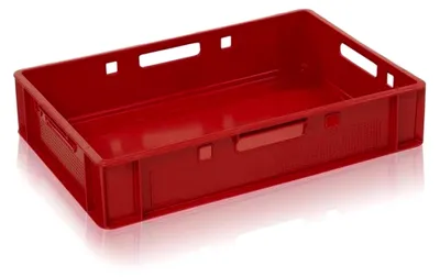 Produktbild von Fleischkiste E1 rot 60x40x12,5 cm