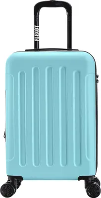Produktbild von Flexot® Trolley - Handgepäck Koffer M Pastellblau – Aluminium-Teleskopstange, ABS-Hartschale, erweiterbar 20%, Größe M, 360° Rollen – Koffer, Rollkoffer, Bordcase, Suitcase, Luggage