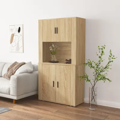 Produktbild von vidaXL Highboard Sonoma-Eiche Holzwerkstoff