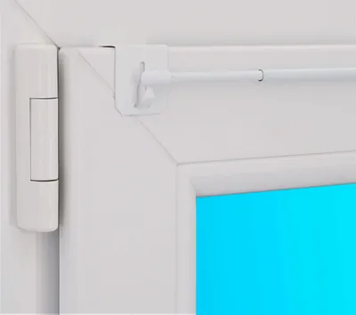 Produktbild von Gardinenstange "Florida" 80-100 cm ausziehbar Vitragenstange + 1 Paar Klemmträger Weiß für Oben am Fenster (Fensterdicke 15-20 mm)