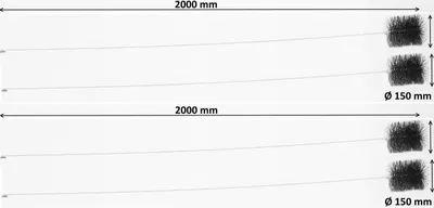 Produktbild von 4 Kaminbürsten Kesselbürste Rohrwischer Ofenrohre Bürste Bürsten Ofen Rohre 15cm