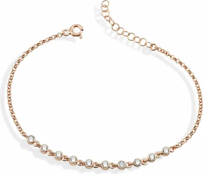 Produktbild von Dkeniz Armband 925/- Sterling Silber 17,2 cm Rosé Zirkonia weiß 145260009