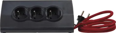 Legrand prodlužovací kabel 1,5 m / 3 zásuvky / s USB / černá-červená / PVC / 1,5 mm2