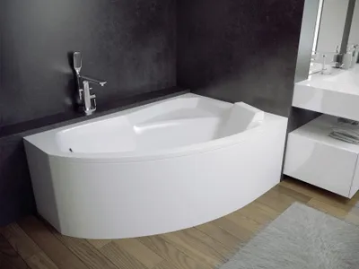 Produktbild von Badewanne Eckbadewanne 170x110 Rechts, Ablaufgarnitur & Füßen GRATIS | Komplettset 4in1 Original Acryl Wanne Siphon | BADLAND RIMA