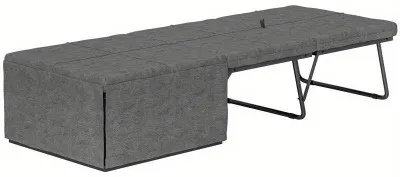 Produktbild von Klappbares Gästebett – Reisebett mit Schaumstoffmatratze – Metallrahmen – 120 kg – Grau