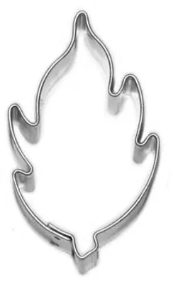 Productafbeelding van Uitsteekvorm, bladvorm, roestvrij staal, 45x23 mm