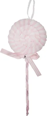Produktbild von Clayre & Eef Weihnachtsanhänger Lutscher 25 cm Rosa Kunststoff