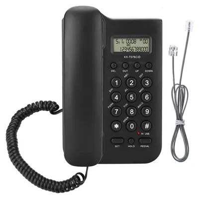 Produktbild von Home Hotel Wired Desktop Wandtelefon Büro Festnetztelefon (Schwarz)