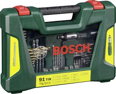 Obrázek produktu pro Bosch 2 607 017 195, Vrtačka, Sada vrtáků, Kov, Kámen, Dřevo, 1,8 kg, 91 kusů, Phillips, Křížový, Torx