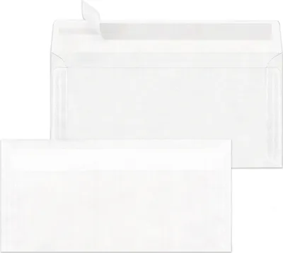 Produktbild von MAILmedia Briefumschlag DIN Lang weiß transparent 500 Briefumschläge