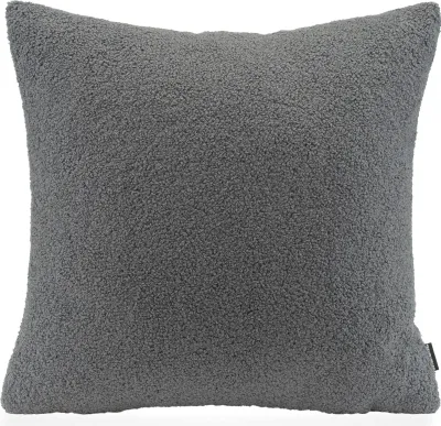 Produktbild von H.O.C.K. Fino Plush Kissen Teddystoff Bouclé 45x45cm grau Plüsch