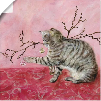 Produktbild von ARTland Poster Katzenspiel Größe: 30x30 cm
