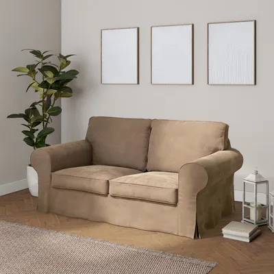 Produktbild von Dekoria Bezug für Ektorp 2-Sitzer Sofa nicht ausklappbar, beige, Sofabezug für  Ektorp 2-Sitzer nicht ausklappbar