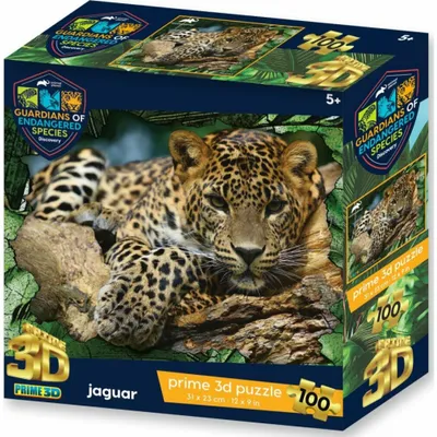 Produktbild von PRIME 3D Puzzle Tierplanet: Bedrohte Tierarten - Jaguar 3D 100 Teile
