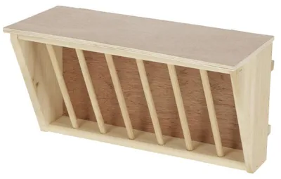 Zdjęcie produktu dla Kerbl 81799, Królik, Podajnik, Drewno, Drewno, Wewnętrz i na wolnym powietrzu, 1 szt.