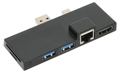 Image de Station d'accueil - Hub USB - 6 en 1 - Noir - 4K HDMI - Compatible avec Surface Pro 6 5 4 - 6 ports