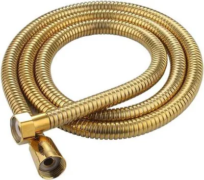 Produktbild von Famanu Doucheslang Gold - 1,5 m, Edelstahl, flexibel