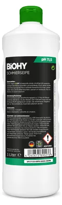 Produktbild von BiOHY Schmierseife + Dosierer, Fußbodenreiniger, Neutralseife, Grüne Seife, 2 x 1 l