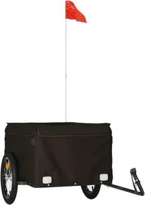 Produktbild von vidaXL Fahrradanhänger Schwarz 45 kg Eisen
