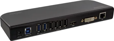 Produktbild von InLine® Dual View Multidock - Full HD Dockingstation, DVI+HDMI, USB3.0, 2.0, LAN