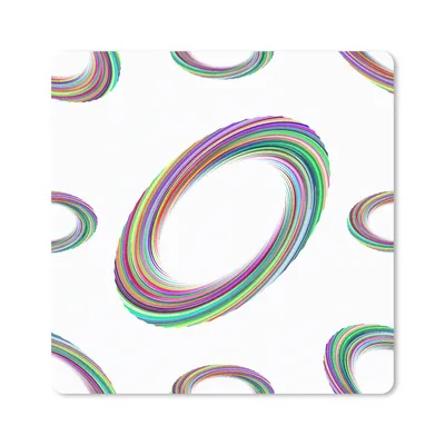 Produktbild von MuchoWow® Mauspad Mousepad Ring - Regenbogen - Muster 30x30 cm - Mousepads - Maus Mat - Pad - Mausunterlage - Gaming