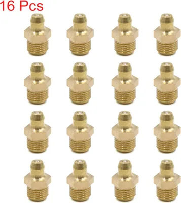 Image de 16pcs Graisseur Droit 1/8" Filetage Raccord Graisseur Laiton pour Auto Moto