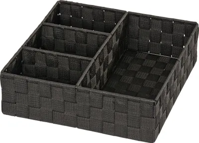 Produktbild von WENKO Organizer Adria schwarz Aufbewahrung Box Behälter Korb Fächer Bad Schrank