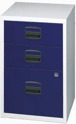 Produktbild von Hängeregistraturschrank 3 Schübe lichtgrau/oxfordblau