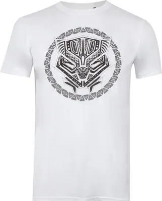 Produktbild von Black Panther - T-Shirt für Herren TV638 (M) (Weiß/Schwarz)