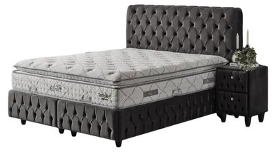 Produktbild von Silver Bett Set mit Stauraum, Liegefläche:180x200, Produkt:Bett Set (mit Matratze)