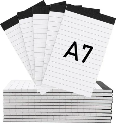Produktbild von Kompaktes Notizbuch mit Gelenktem Papier - 15 Blätter - 3 x 5 Zoll - Miniaturformat