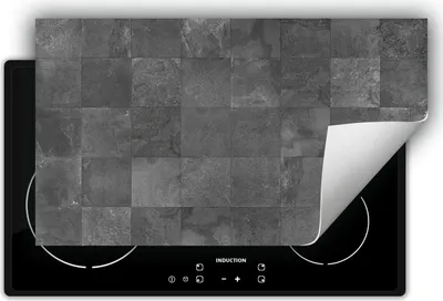 Produktbild von DarHaus Herdabdeckplatte 90x52 cm Anti Rutsch Matte Aufrollbar, grau - Fliesen