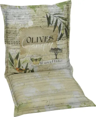 Produktbild von Go-De Niederlehner-Auflage 100 cm x 50 cm x 7 cm, grün beige gemustert