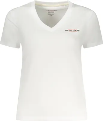 Produktbild von Baumwolle Damen T-Shirt: Weißes Kurzarm-Shirt mit Print